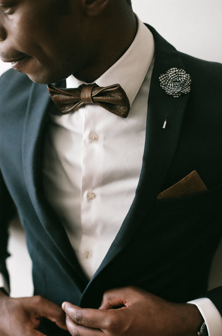 Leather WEEF Bow Tie