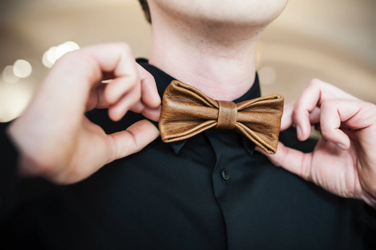 Leather WEEF Bow Tie