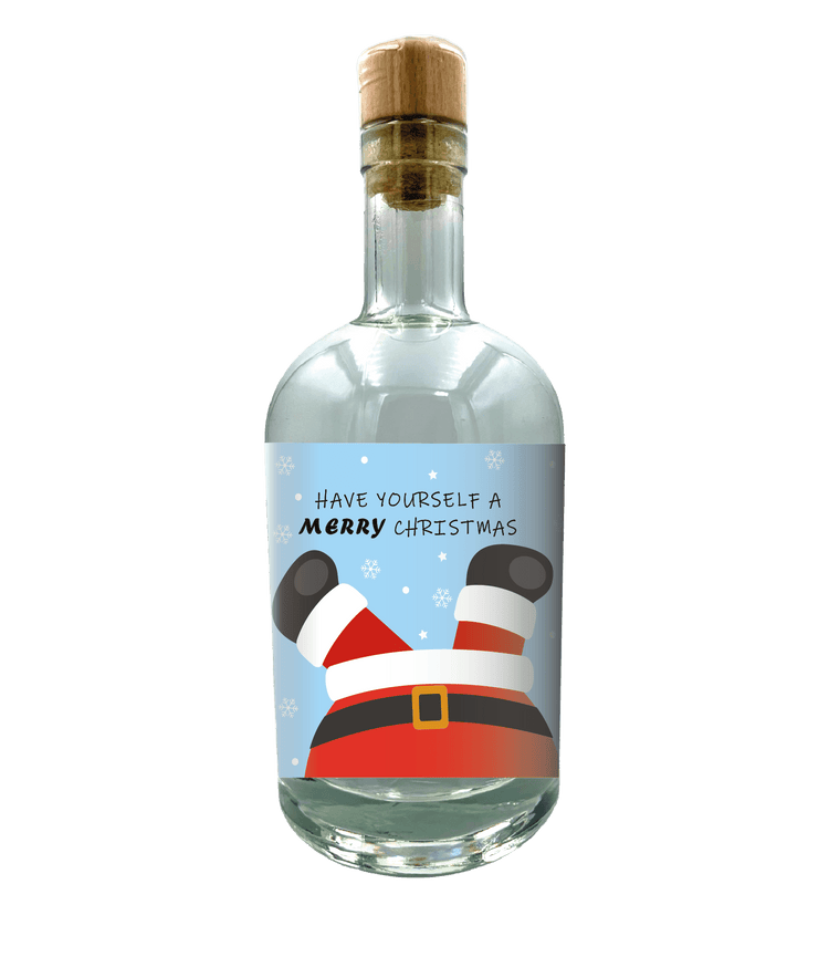 Christmas Labeled Spirits (Gin, Brandy, Vodka)